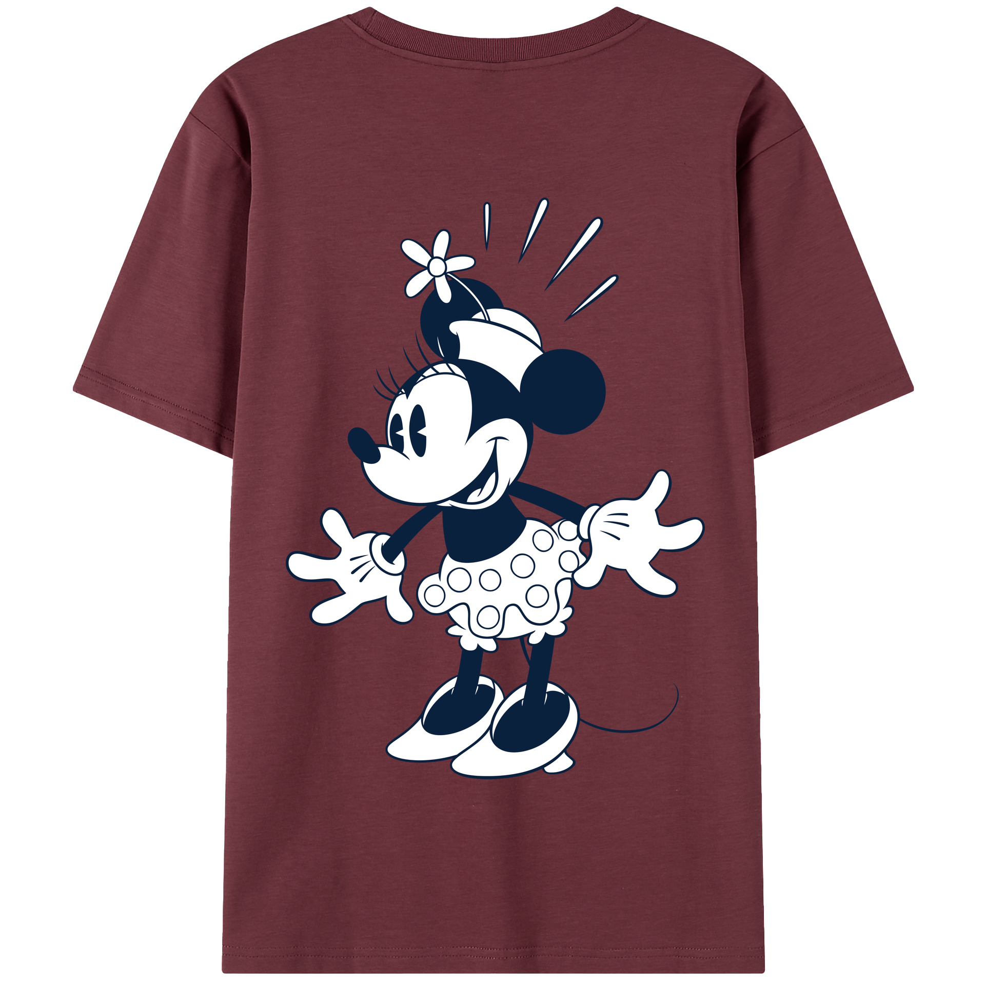 （画像用） ミッキーマウス Mickey Mouse 綿100％半袖Tシャツ（背面プリント）
